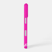 Coque iPhone 16 Glamme rose chaud florale (Côté droit)