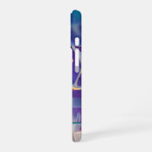 Coque iPhone 16 Glossy Holographic Veins Neon Chrome Abstract (Côté gauche)