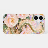 Coque iPhone 16 Glossy Snake & Floral (Verso Horizontal)