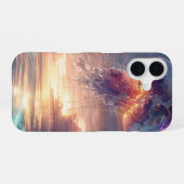 Coque iPhone 16 Glowing Jellyfish in Sunset Skies (Verso Horizontal)
