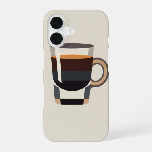 Coque iPhone 16 Gobelet d'expresso vintage (Verso)