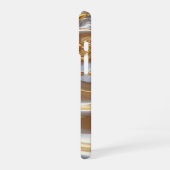 Coque iPhone 16 Gold and Silver Liquid Metal – Luxury Abstract (Côté gauche)