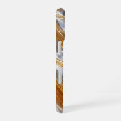 Coque iPhone 16 Gold and Silver Liquid Metal – Luxury Abstract (Côté droit)