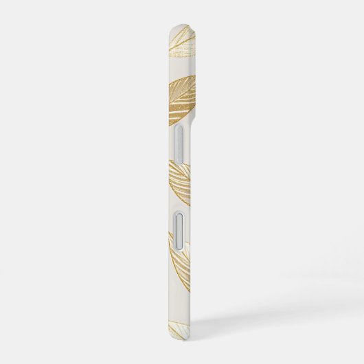 Coque iPhone 16 Gold Leaf Pattern (Côté droit)