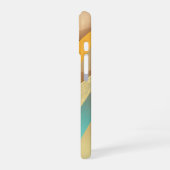 Coque iPhone 16 Gold Teal Abstract Art (Côté gauche)