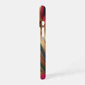 Coque iPhone 16 Gold Turquoise et Ruby Splash (Côté gauche)