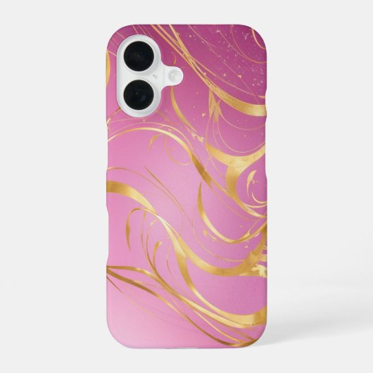 Coque iPhone 16 Golden Magic Ribbons Phone Case (Verso)