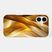 Coque iPhone 16 Golden Twist Abstract (Verso Horizontal)