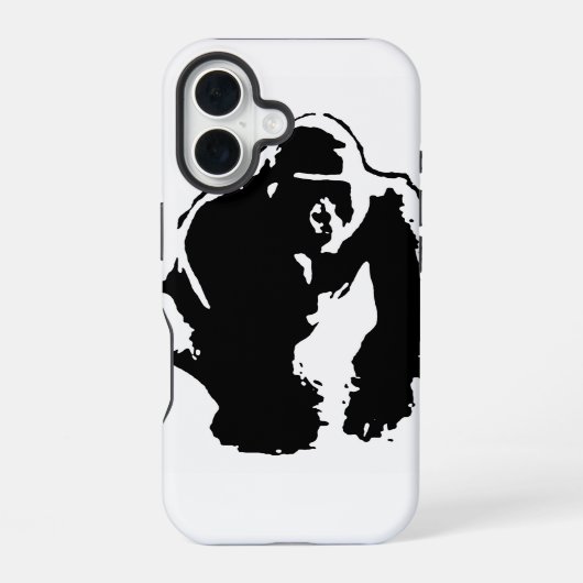 Coque iPhone 16 Gorilla Pop Art (Verso)