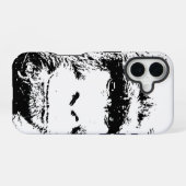 Coque iPhone 16 Gorille Noir & Blanc (Verso Horizontal)