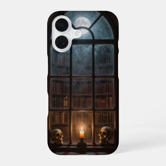 Coque iPhone 16 Gothic Window and Moon Library Case (Verso)