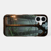 Coque iPhone 16 Gothic Window Misty Forest Phone Case (Verso Horizontal)