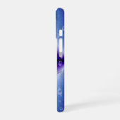 Coque iPhone 16 Gouttes de pluie sur arc-en-ciel violet (Côté gauche)
