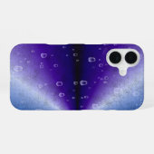 Coque iPhone 16 Gouttes de pluie sur arc-en-ciel violet (Verso Horizontal)