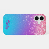Coque iPhone 16 Gradient de galaxie néon (Verso Horizontal)