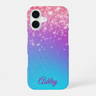 Coque iPhone 16 Gradient de galaxie néon