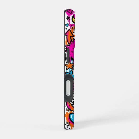 Coque iPhone 16 Graffiti Collage Pattern Phone Case iPhone 16 (Côté droit)