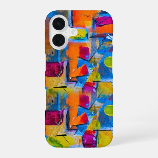Coque iPhone 16 Graffiti coloré, (Verso)