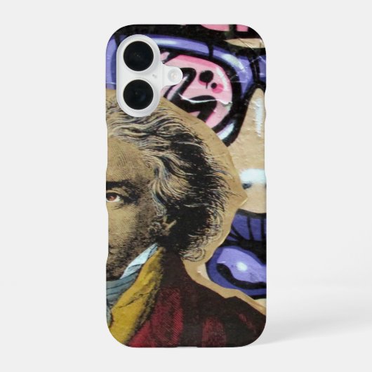 Coque iPhone 16 graffiti de beethoven (Verso)