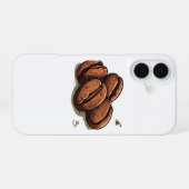 Coque iPhone 16 grains de café (Verso Horizontal)