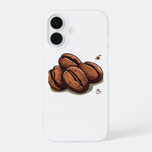 Coque iPhone 16 grains de café (Verso)