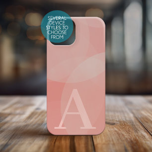 Coque iPhone 16 Grand Monogramme - Cercles et Volutes Pastels Dano