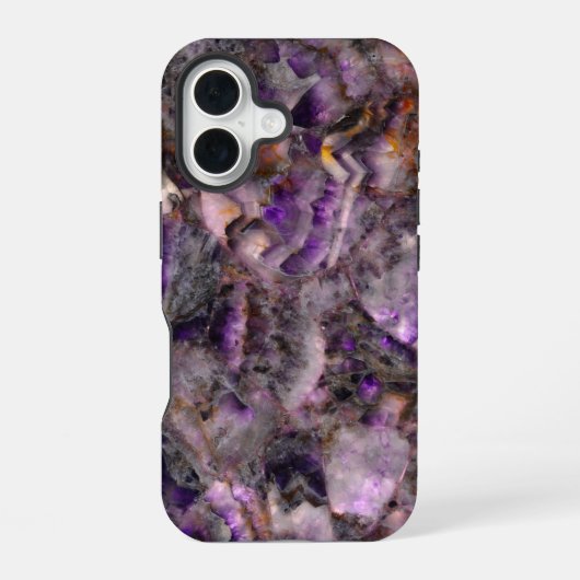 Coque iPhone 16 Granit violet classique pierre violette marbre vio (Verso)