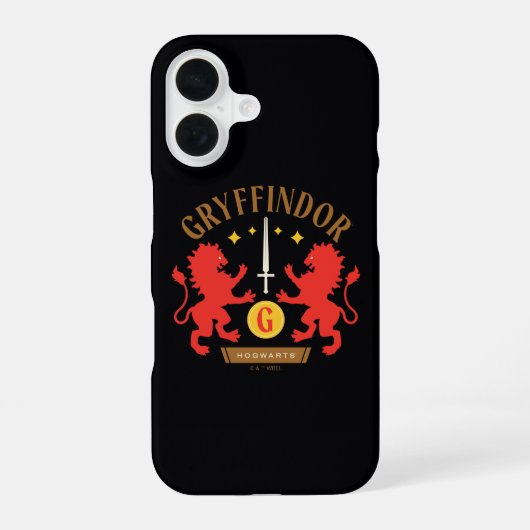 Coque iPhone 16 Graphisme du double lion et de l'épée de la maison (Verso)