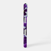 Coque iPhone 16 Grappes de pensées violettes et blanches : grâce h (Côté droit)