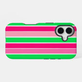 Coque iPhone 16 Gras roses et vertes (Verso Horizontal)