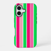 Coque iPhone 16 Gras roses et vertes (Verso)