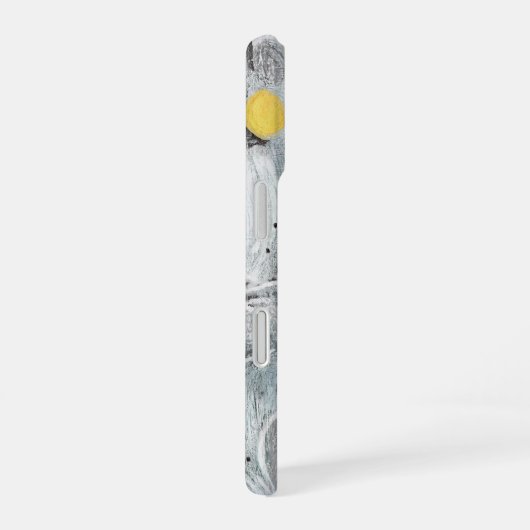 Coque iPhone 16 Gray Abstract Artistic Texture Design (Côté droit)