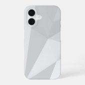 Coque iPhone 16 Gray Polygon Geometric Minimal (Verso)