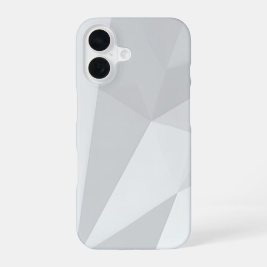 Coque iPhone 16 Gray Polygon Geometric Minimal (Verso)