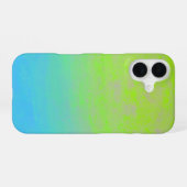 Coque iPhone 16 Green Blue Gradient Minimal (Verso Horizontal)