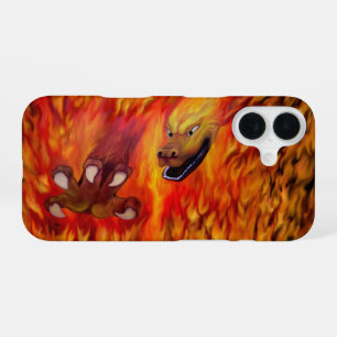 Coque iPhone 16 Griffe de dragon rouge