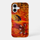 Coque iPhone 16 Griffe de dragon rouge (Verso)