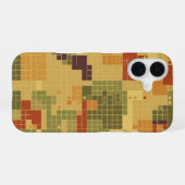 Coque iPhone 16 Grille de pixels vintage (Verso Horizontal)