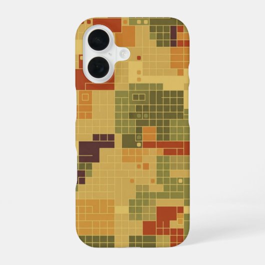 Coque iPhone 16 Grille de pixels vintage (Verso)