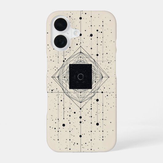 Coque iPhone 16 Grille du centre quantique (Verso)