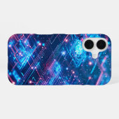 Coque iPhone 16 Grille Néon IA (Verso Horizontal)