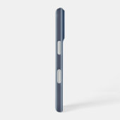 Coque iPhone 16 gris et pinces rayées en jean (Côté droit)