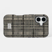 Coque iPhone 16 Gris plat moderne et décalé (Verso Horizontal)