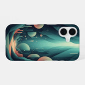 Coque iPhone 16 Grotte sous-marine abstraite (Verso Horizontal)