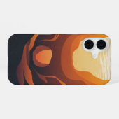 Coque iPhone 16 Grotte sous-marine rétro (Verso Horizontal)