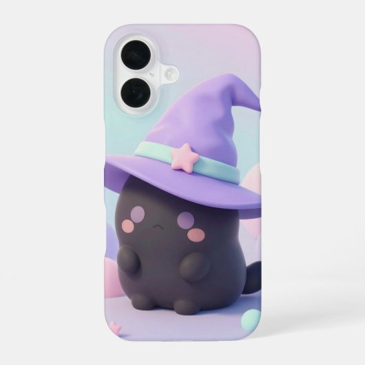 Coque iPhone 16 Grumpy Little Witch Pastel Halloween Case (Verso)