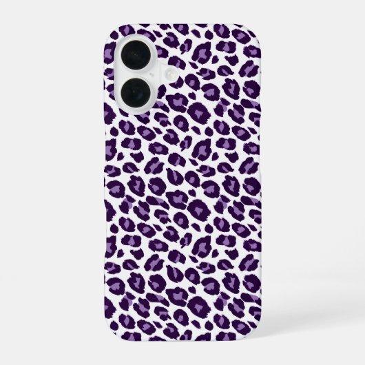 Coque iPhone 16 Guépard violet et noir (Verso)