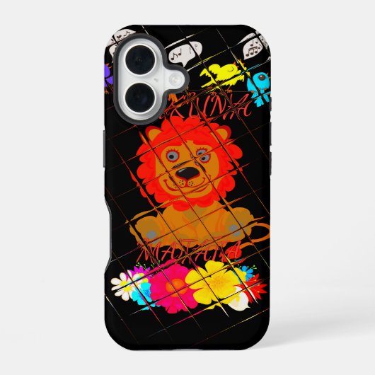 Coque iPhone 16 Hakuna Matata bébé lion roi mignon (Verso)
