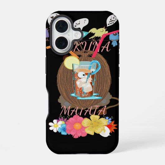 Coque iPhone 16 Hakuna Matata Fête de plage en été (Verso)