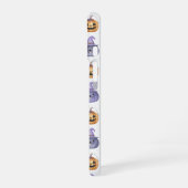 Coque iPhone 16 Halloween Cats and Pumpkins Pattern (Côté gauche)